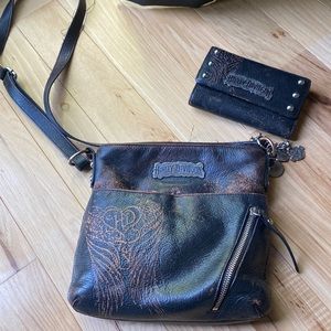 Harley Davidson purse and matching wallet